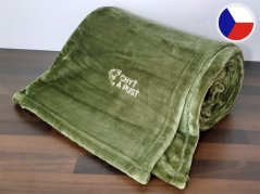 Luxusní deka pro rybáře SLEEP WELL 150x200 khaki 300g Chyť a pusť