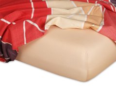Jersey prostěradlo 90x220 EXCLUSIVE medové