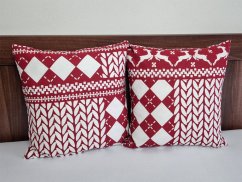 Vánoční bavlněný povlak na polštář 40x40 EXCLUSIVE Christmas red