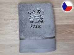 Luxusní dárkové balení osušky Znamení Štír šedá/šedá