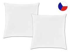 Jednobarevný saténový dekorační polštářek 50x50 Luxury Collection Bílý