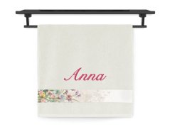 Osuška se jménem NA PŘÁNÍ 70x140 Luční květina jasmínová