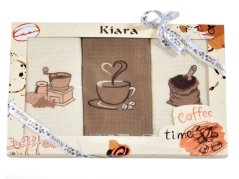 Dárková sada vaflových utěrek KIARA Coffee time 3ks