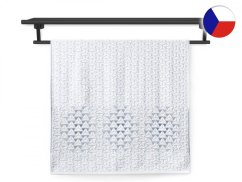 Luxusní froté osuška 70x140 TERRY TRIANGL 500g bílo/levandulová
