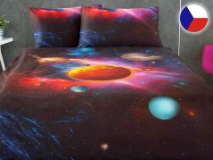 Luxusní povlečení vesmír satén 70x90, 140x200 GEON Vesmírné planety