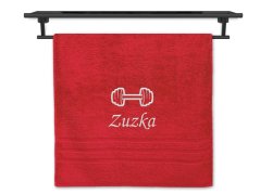 Ručník se jménem NA PŘÁNÍ červený 50x100 Činka