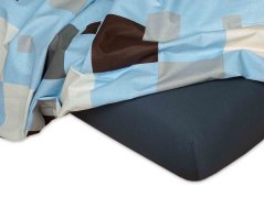 Jersey prostěradlo 80x220 EXCLUSIVE tmavě šedé 