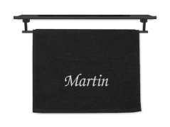 Malý ručník se jménem NA PŘÁNÍ 30x50 Viola černá