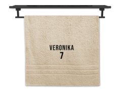Ručník pro sportovce se jménem 50x100 krémový