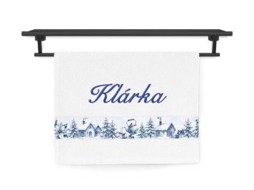 Zimní vesnička bílá