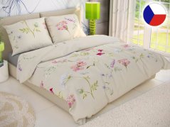 Bavlněné povlečení EXCLUSIVE Botanica smetanová 2x 70x90, 220x200