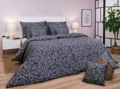 Krepové povlečení KOMFORT Sorat tmavě šedý 70x90, 140x200