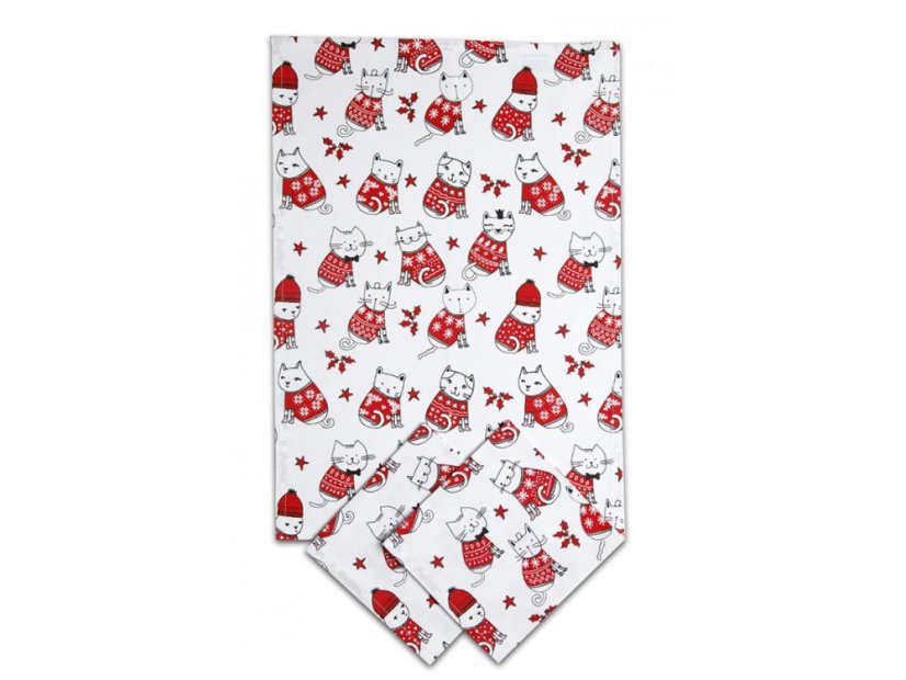 Vánoční utěrky 50x70 Kočky s norským vzorem 3ks