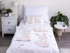Dětské povlečení do postýlky 100x135, 40x60 Králíčci baby
