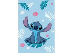 Dětská deka fleecová 100x150 Lilo a Stitch Blue 180g