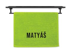 Malý ručník pro sportovce se jménem 30x50 pistáciový