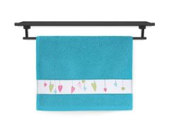 Malý ručník 30x50 RUJANA 400g Barevná srdíčka tyrkys