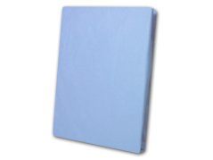 Bavlněné prostěradlo s gumou 120x200 Světle modré na vysokou matraci