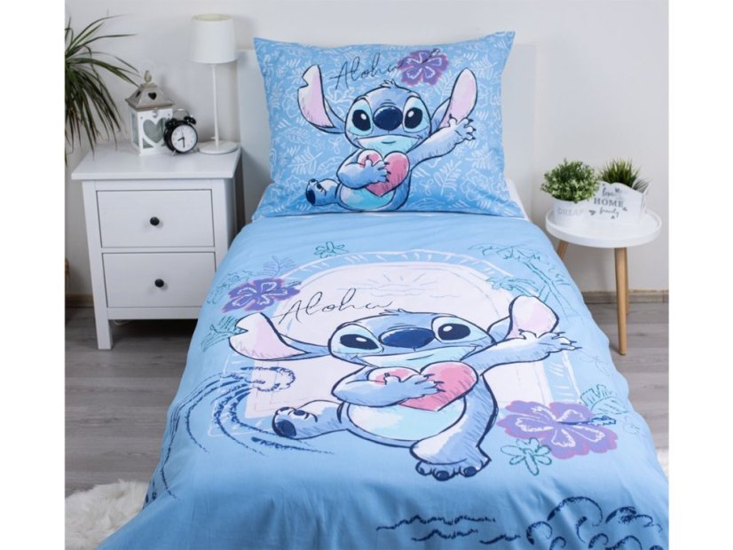 Dětské povlečení 140x200, 70x90 Lilo a Stitch Wave