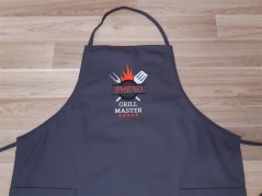 Dárková zástěra pro muže 72x100 GRILL MASTER šedá + text na přání