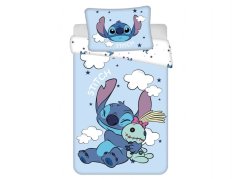 Dětské povlečení do postýlky 100x135, 40x60 Lilo a Stitch Clouds