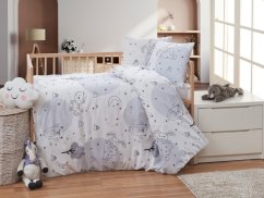 Dětské povlečení do postýlky bavlna Zvířátka v zahradě 45x60, 90x135