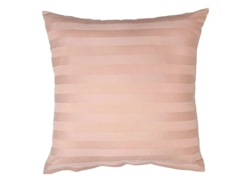 Povlak na polštář 50x70 Atlas grádl proužek 2,5 cm tmavě béžový