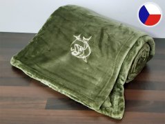 Luxusní deka pro rybáře SLEEP WELL 150x200 khaki 300g Štika