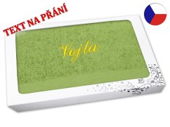 Dárkové balení ručníku SE JMÉNEM NA PŘÁNÍ zelený