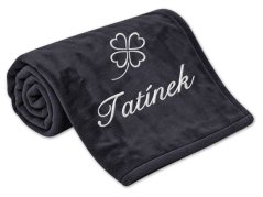 Deka pro tatínka se čtyřlístkem 150x200 antracit