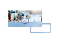 Vánoční obálka na peníze Kaila modrá