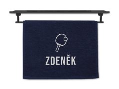 Malý ručník se jménem NA PŘÁNÍ tmavě modrý 30x50 Stolní tenis