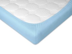Jersey prostěradlo 90x200 EXCLUSIVE světle modré