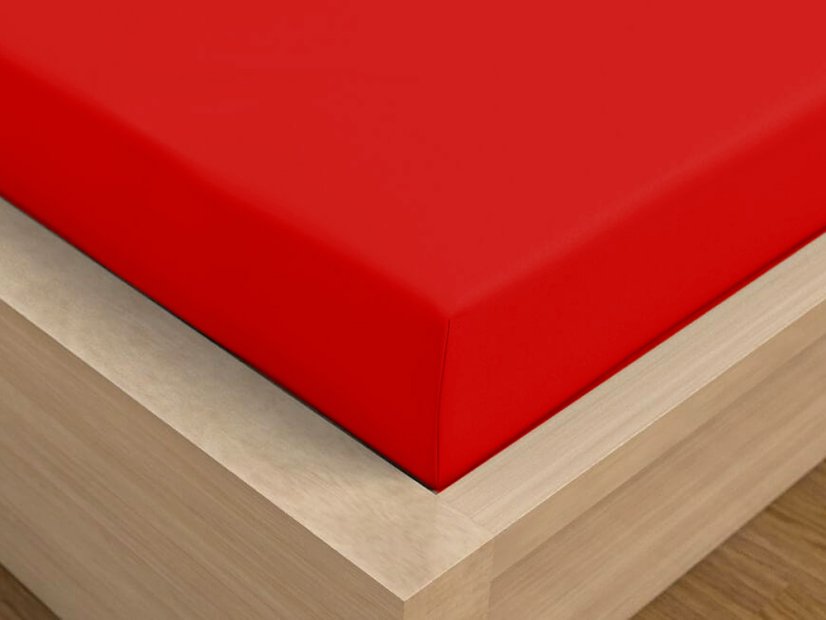 Luxusní saténové prostěradlo 90x200 červené