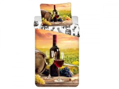 Bavlněné povlečení pro vinaře 70x90, 140x200 fototisk Víno