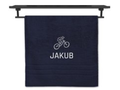 Ručník se jménem NA PŘÁNÍ tmavě modrý 50x100 Kolo horské