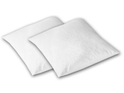 Damaškový dekorační polštářek 40x40 EXCELLENT GEON Tulipánová linie bílá