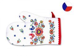 Kuchyňská chňapka s magnetem Folklór červená 1ks