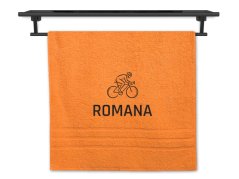 Osuška se jménem NA PŘÁNÍ oranžová 70x140 Kolo silniční