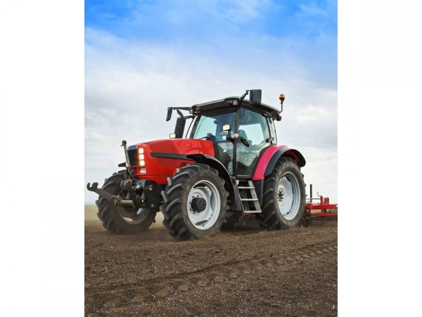 Dětská deka mikroflanel Traktor red 120x150