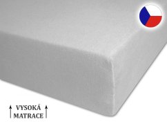 Prostěradlo froté na vysokou matraci 90x200 šedé