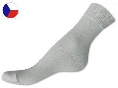 100% bavlněné ponožky 46/47 Hladké světle šedé