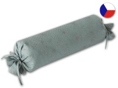 Luxusní dekorační povlak na polštář válec 15x35 EXCELLENT STAR Nordia šedotyrkys