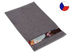 Dětský ručník RUJANA 30x50 Čertík tisk tmavě šedá 400g