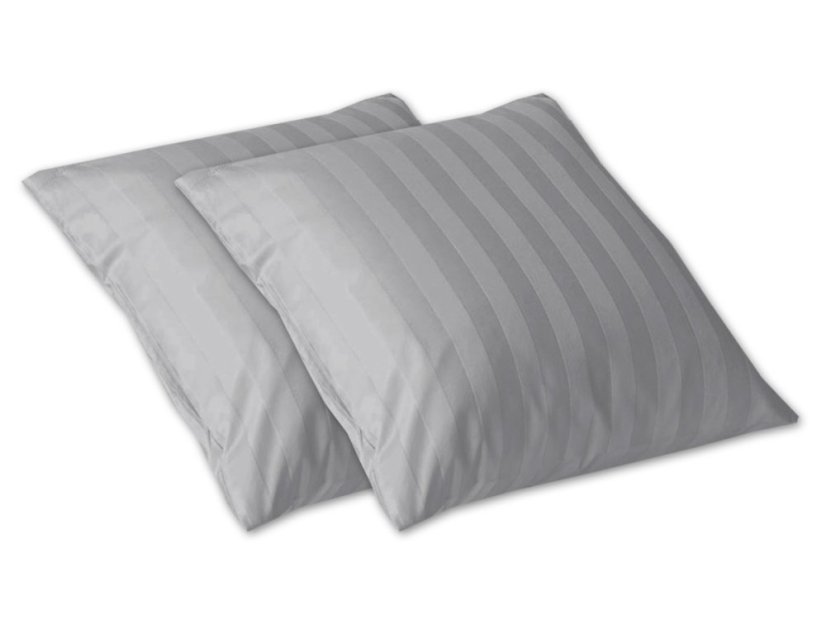 Damaškový povlak na polštář 40x40 Atlas grádl proužek šedý 2 cm