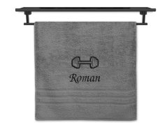 Ručník se jménem NA PŘÁNÍ stříbrný 50x100 Činka