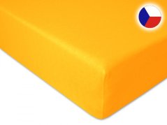 Prostěradlo jersey sytě žluté 160x200