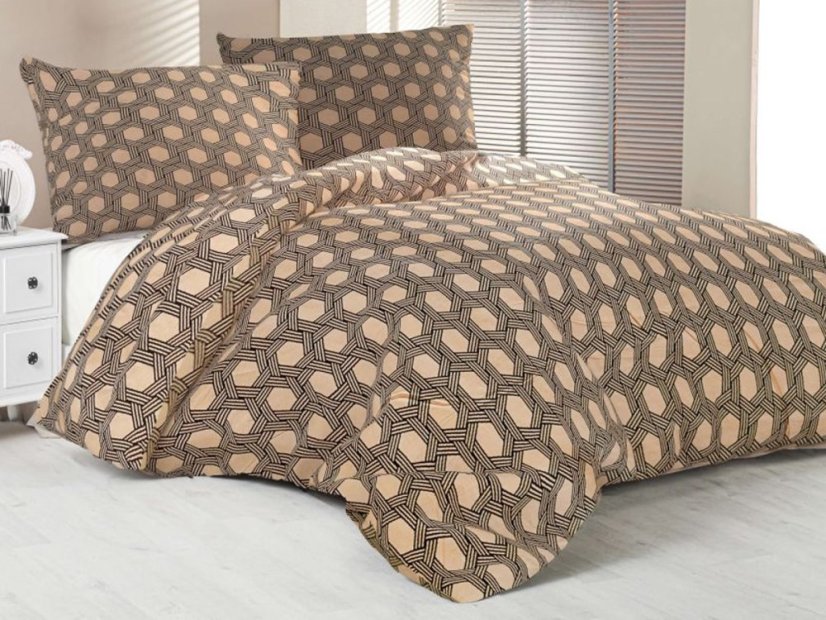 Povlečení satén Luxury Collection 2x 70x90, 200x200 Carero béžové