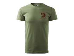 Tričko pro rybáře s výšivkou khaki - XL Sumec