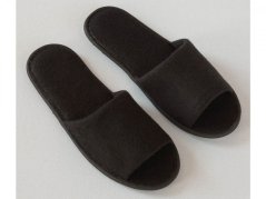 Hotelové pantofle černé bez špičky LUX